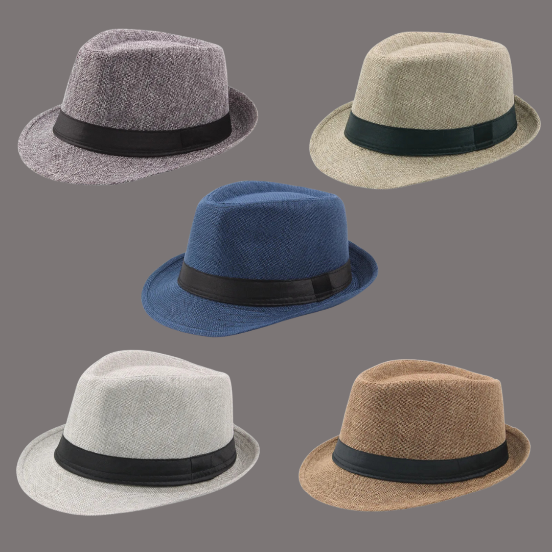 Trendy Wide Brim Straw Fedora Hat