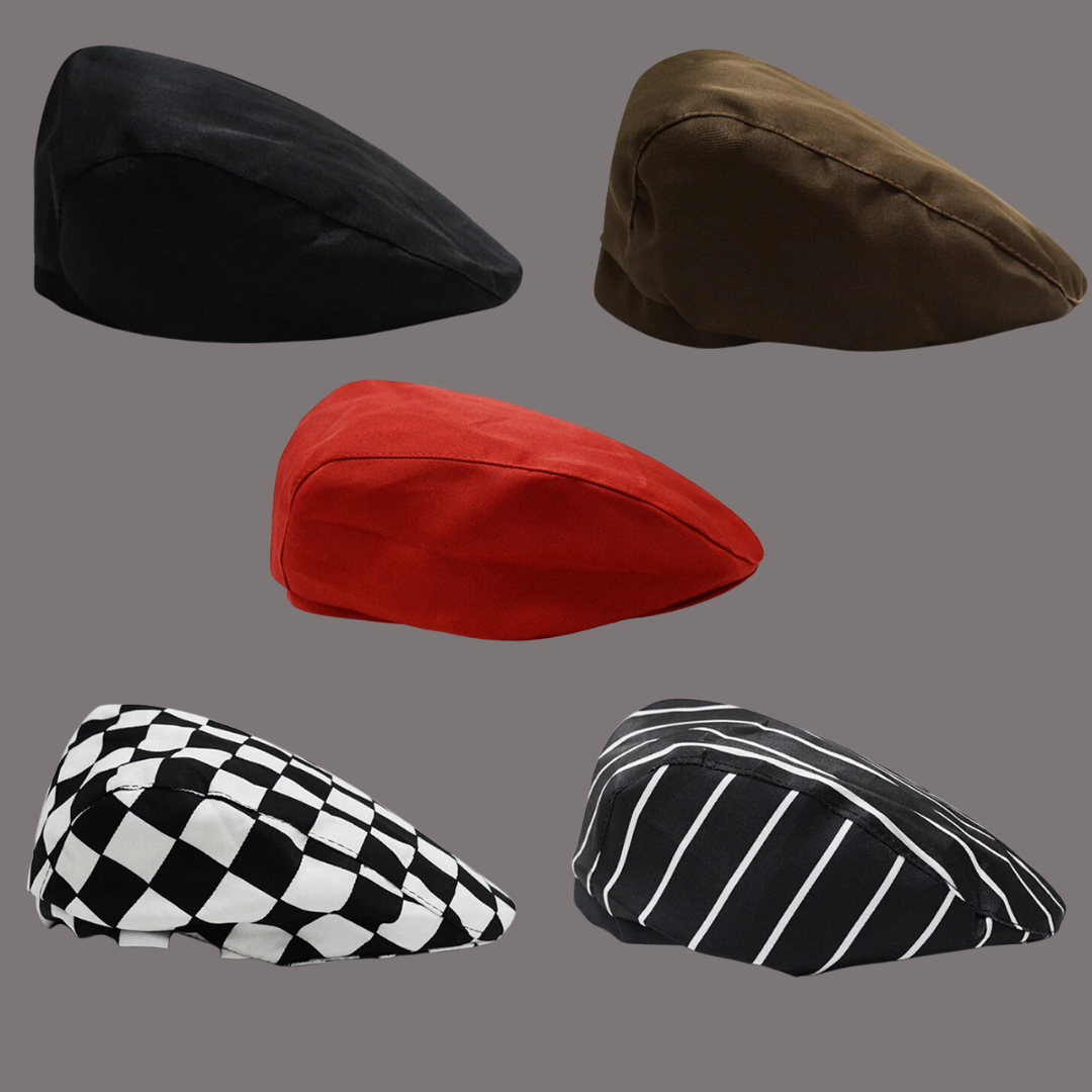 Classic Cotton Blend Ivy Beret Cap – Unisex Adjustable Flat Brim Hat