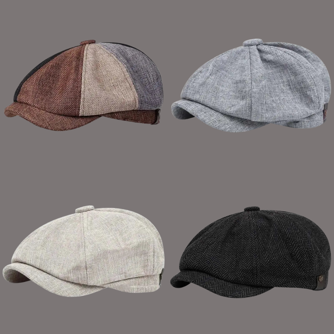 BristolCap™ Retro Peaky Blinders Beret – Classic Octagonal Newsboy Hat for Men