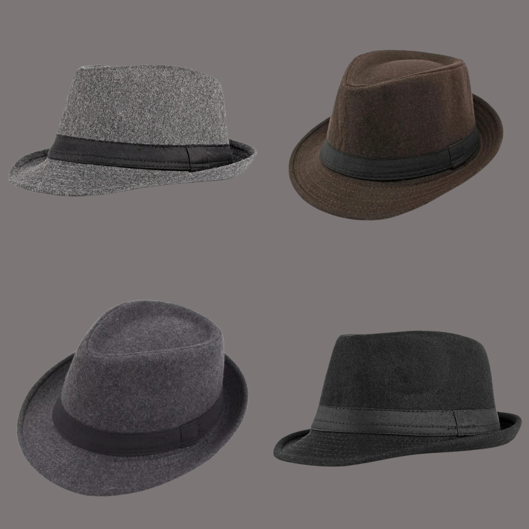 Unisex British Felt Jazz Fedora Hat – Elegant Wool Bucket Hat for Autumn & Winter