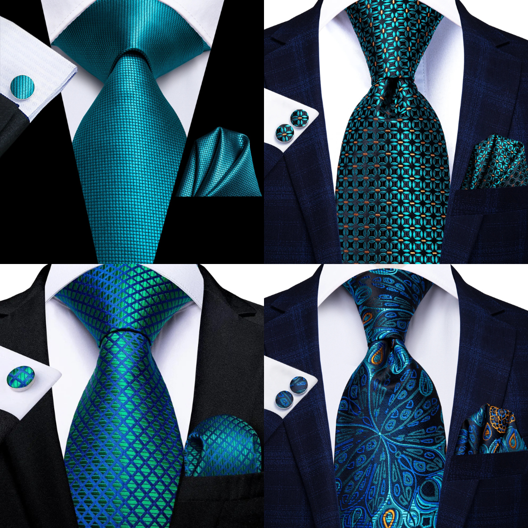 Teal Horizon Striped & Dot