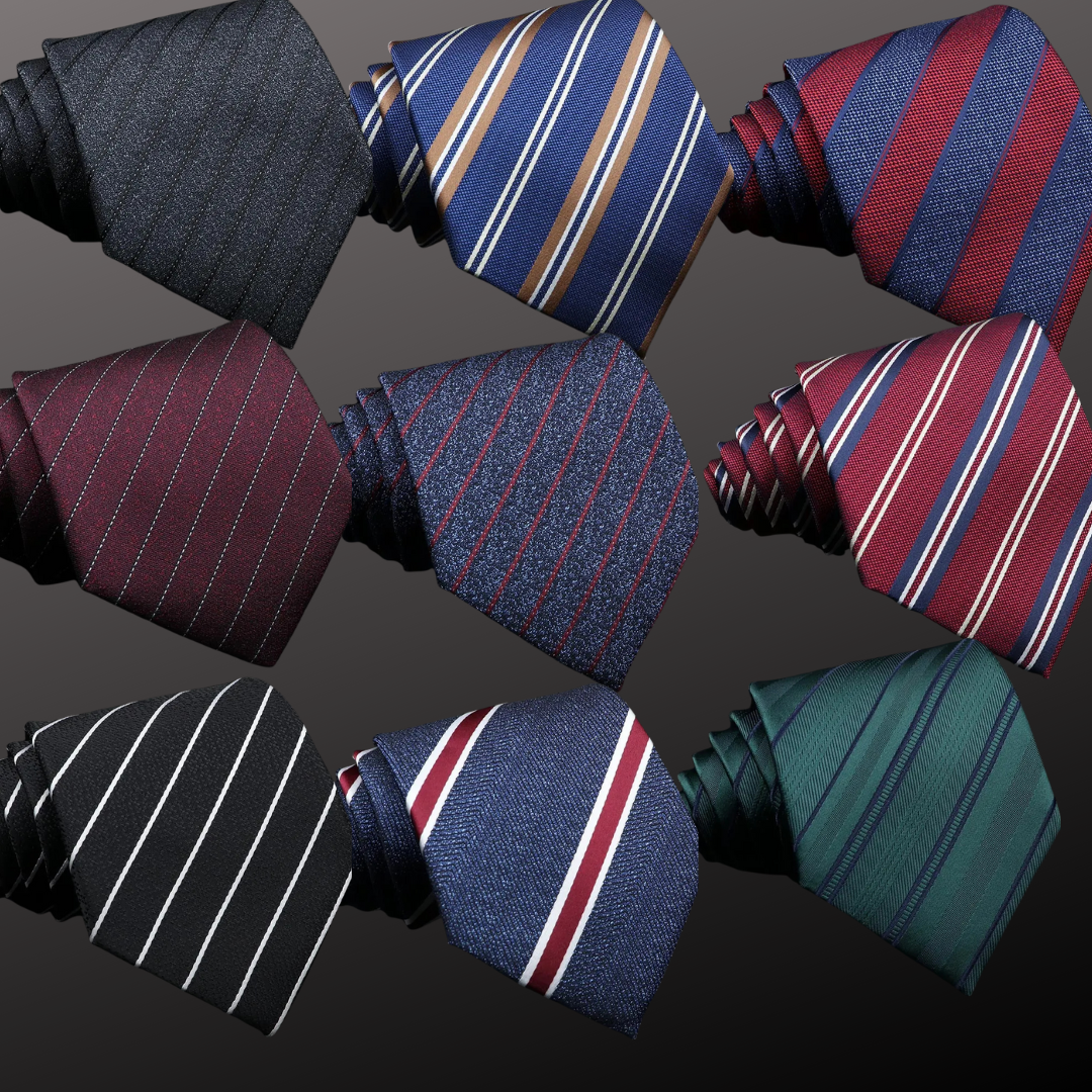 The Regent Striped Jacquard Tie