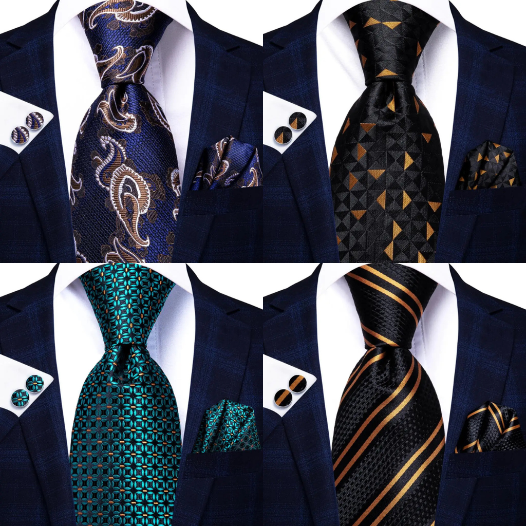 Navy & Gold Regal Paisley