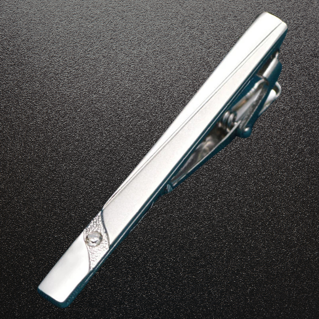 Silver Regent™ Diamond Tie Clip