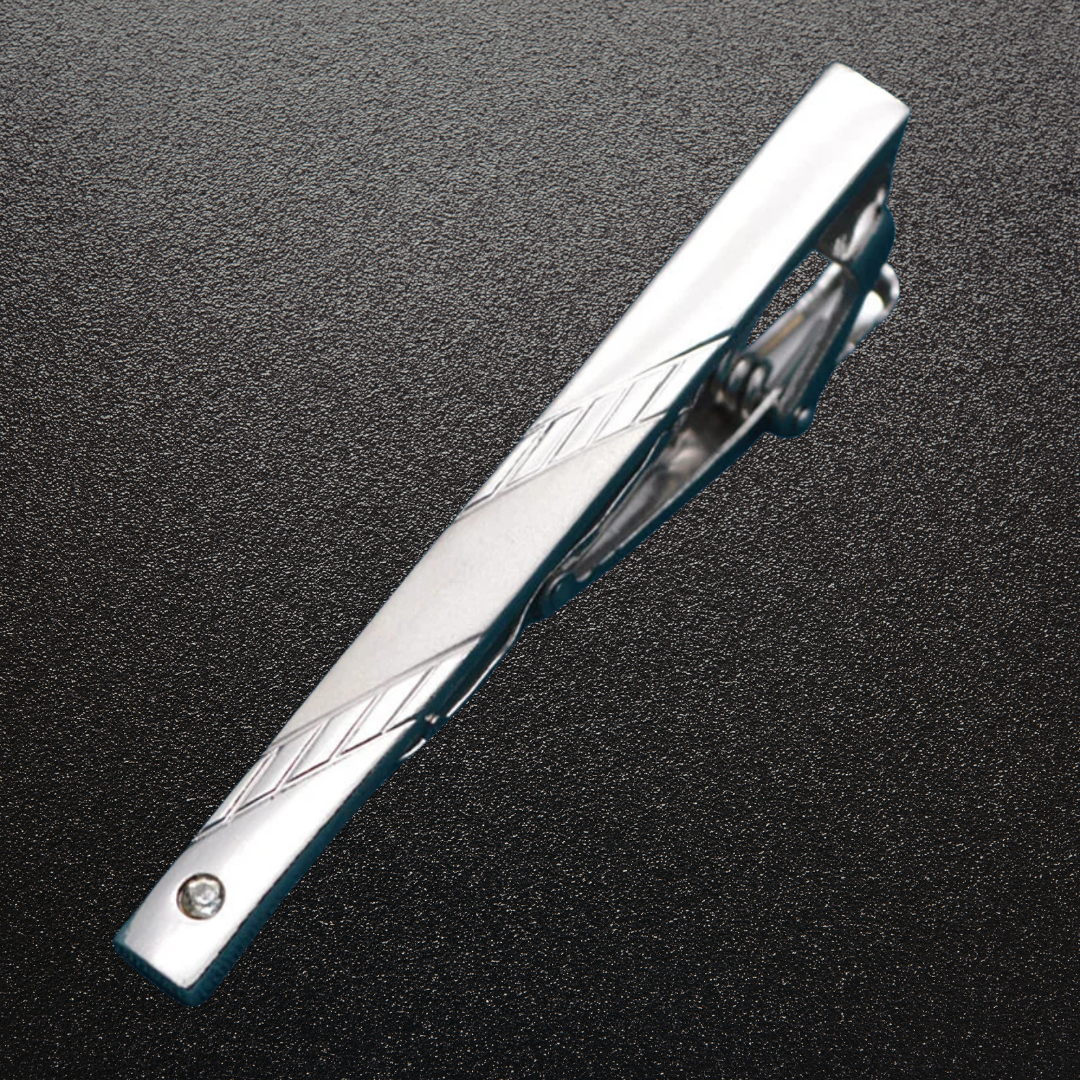 Silver Regent™ Diamond Tie Clip