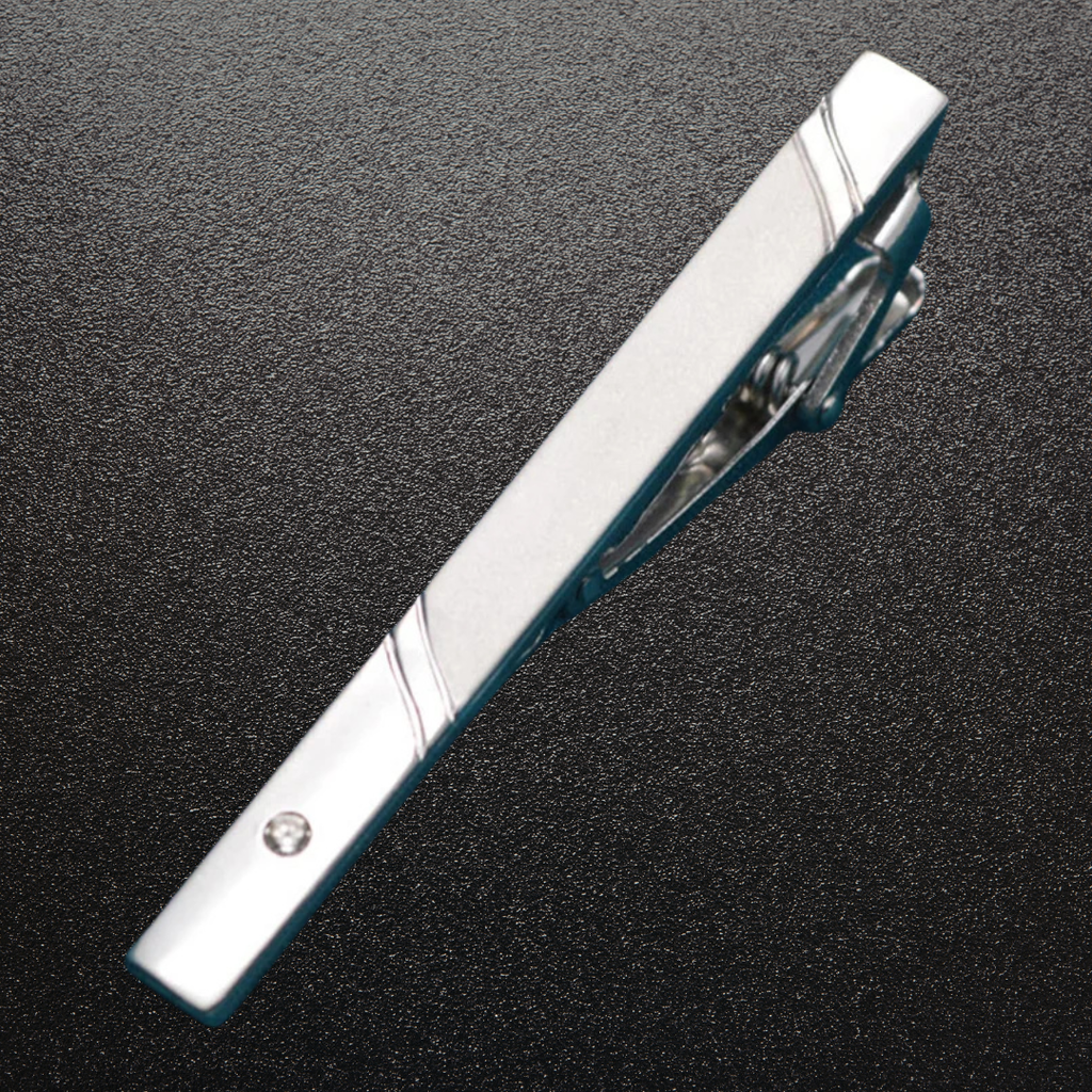 Silver Regent™ Diamond Tie Clip