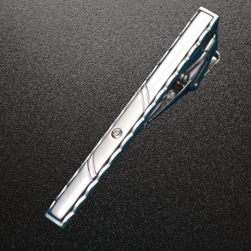 Silver Regent™ Diamond Tie Clip