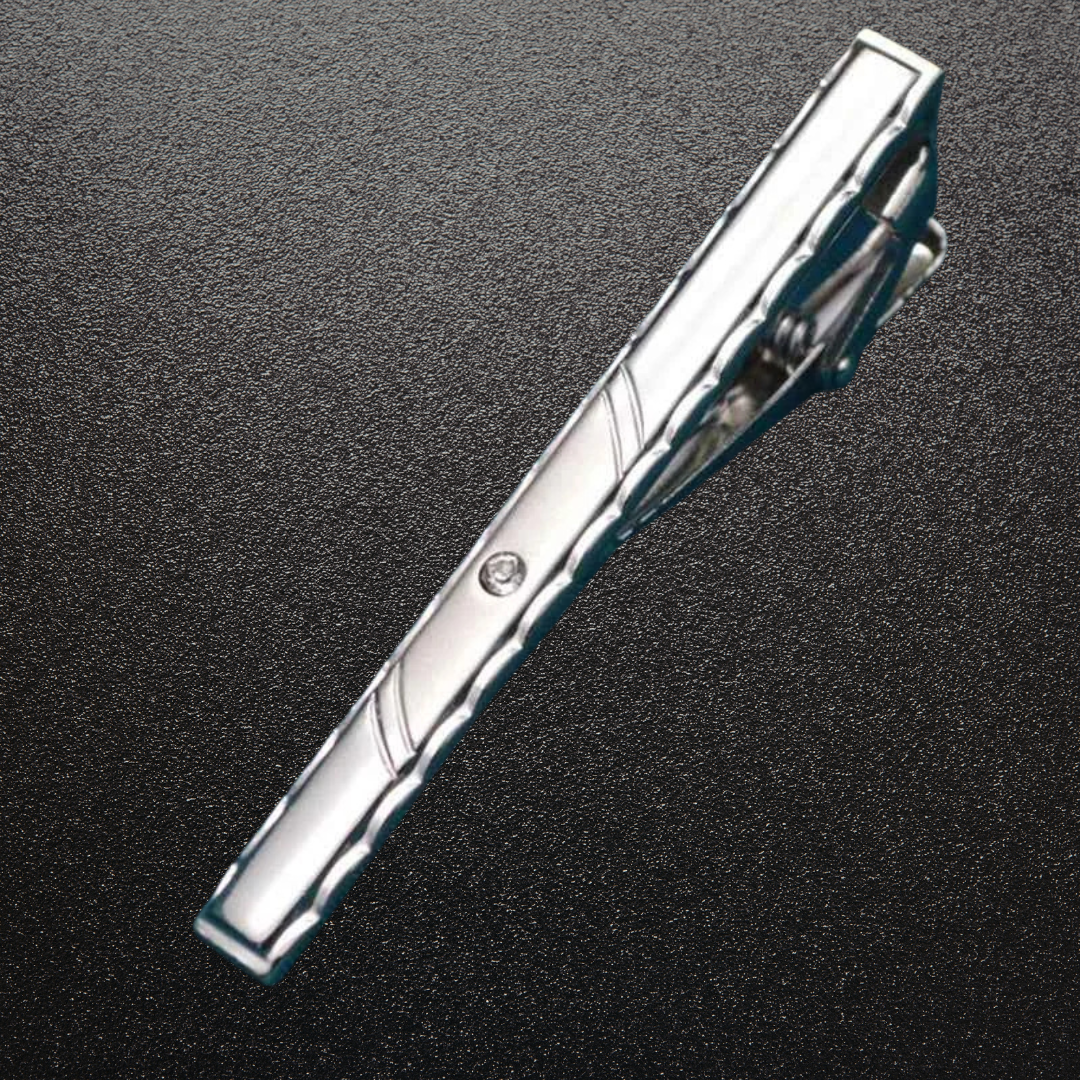 Silver Regent™ Diamond Tie Clip