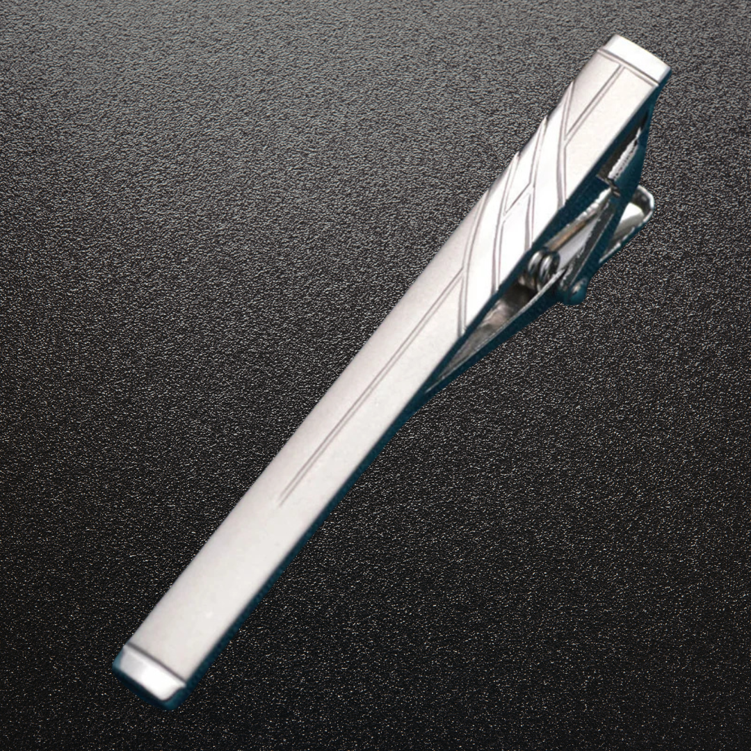 Silver Regent™ Diamond Tie Clip